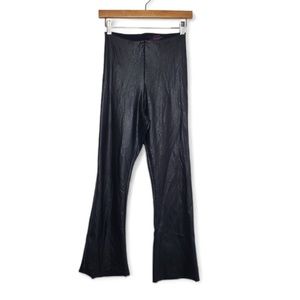 Commando Women's Faux Leather Flared Pants Size Medium REVOLVE Raw Hem Smoothing